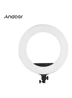 أندوير مصباح حلقي LED للتصوير مزود بإكسسوارات أبيض  - Image 4