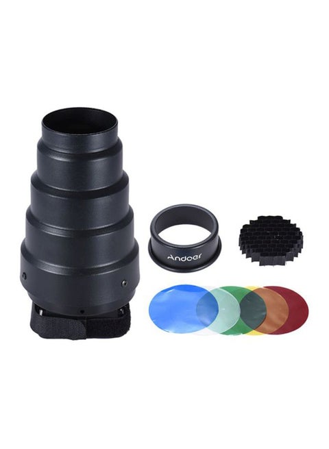 Conical Snoot Light Modifier Blue/Red/Black