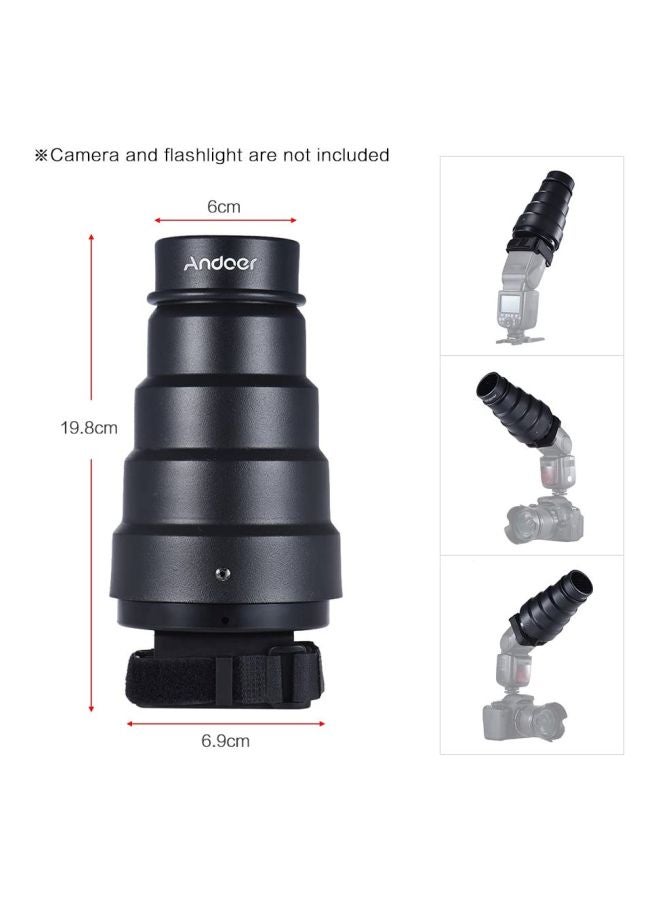 ANDOER - Conical Snoot Light Modifier Blue/Red/Black - Image 1