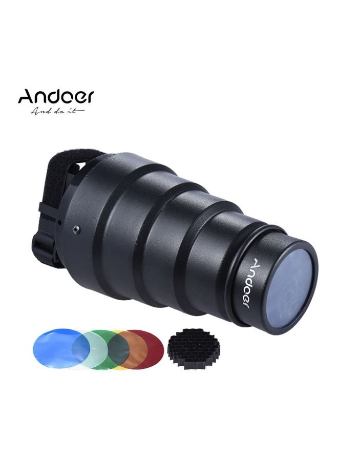 ANDOER - Conical Snoot Light Modifier Blue/Red/Black - Image 1