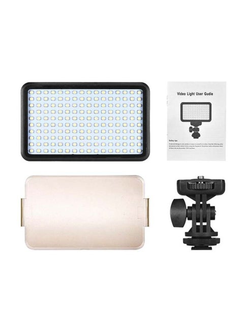 Andoer PAD160 LED Video Light 6000K Dimmable Fill Light Continuous Light Panel 12W CRI90+ with Camera Mount and CT Filter for DSLR ILDC Cameras Light Stand for Small Product Portrait Photography Black/White