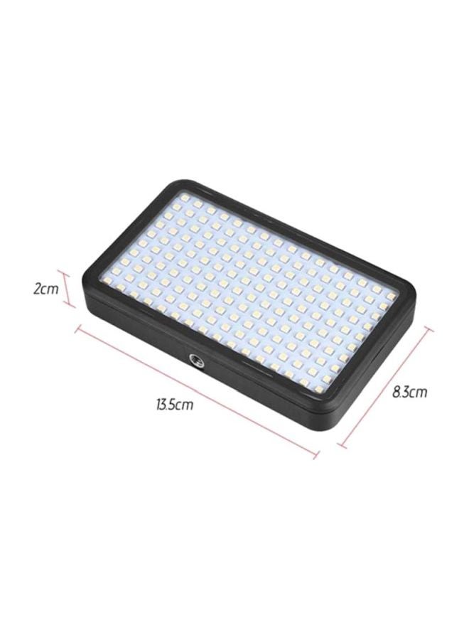Andoer PAD160 LED Video Light 6000K Dimmable Fill Light Continuous Light Panel 12W CRI90+ with Camera Mount and CT Filter for DSLR ILDC Cameras Light Stand for Small Product Portrait Photography Black/White