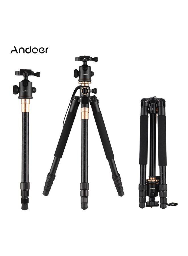 ANDOER Portable Aluminum Alloy Tripod With 4-Section Panoramic Ball Head For Canon/Nikon/Sony/DSLR/ILDC Camera Black  - Image 2