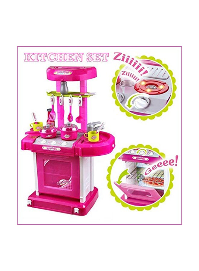 Portable Lightweight Compact Unique Detailed Design Pretend Kitchen Play Set inch  - Image 4