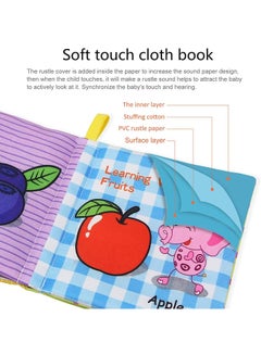 4-Piece Non-Toxic Fabric Educational Baby'S Soft Cloth Books Set With Rustling Sound Crinkle 24x23x5.4cm - v1616647934/N21542844A_6