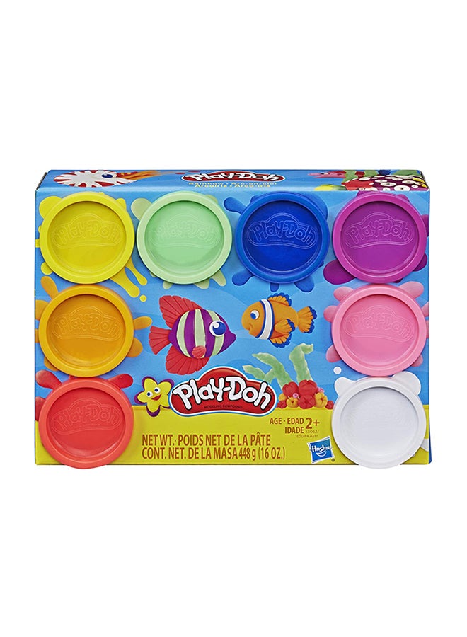 Play-Doh Pack Of 8 Cheerful Rainbow Assortment Of Compound Colours Dough Set For Kids 2.25 x 8.5 x 6.38inch  - Image 1