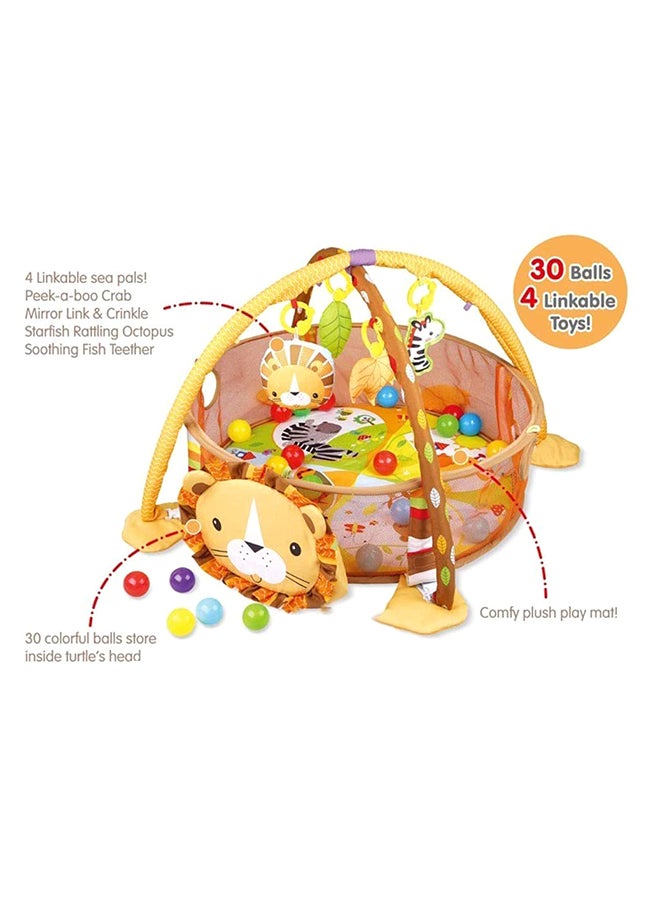 Portable Foldable Unique Design Activity Gym And Ball Pit Play Mat For Toddler 61x50x10cm