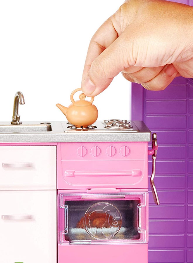 Barbie 70-Piece Fully Furnished Dreamhouse Playset With Pool Slide And Elevator Set ‎76x22x76cm - Image 4