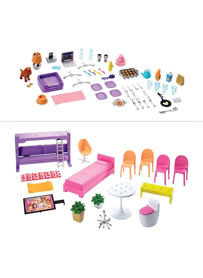 Barbie 70-Piece Fully Furnished Dreamhouse Playset With Pool Slide And Elevator Set ‎76x22x76cm - Image 5