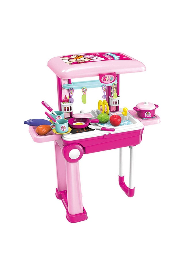 XC Little Chef Kids Deluxe Attractive Kitchen Cook Play Set With Lights And Sound - Image 1