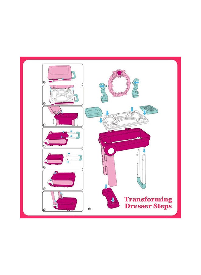 XC - Portable Pretend Glamorous Vanity Make Up Beauty Play Set With Light And Sound cm - Image 1