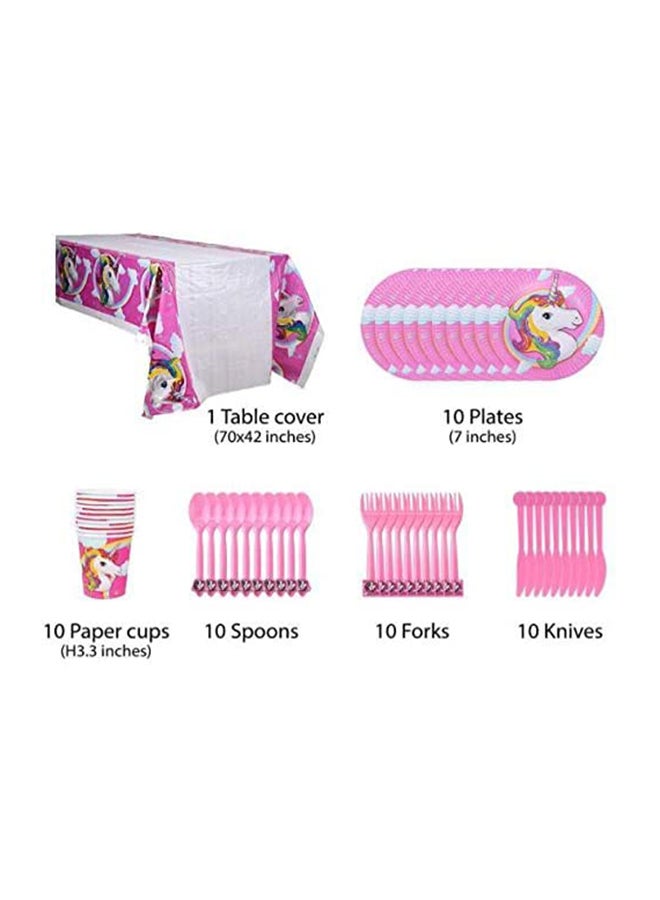 اتش واي مجموعة زينة محمولة خفيفة الوزن لتزيين الحفلات بطبعة يونيكورن مكونة من 103 قطع - Image 4