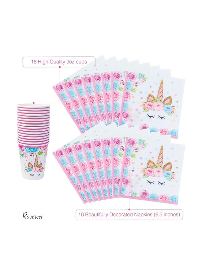 Unicorn Party Supplies Set Tableware Kit Birthday Decorations - Image 3
