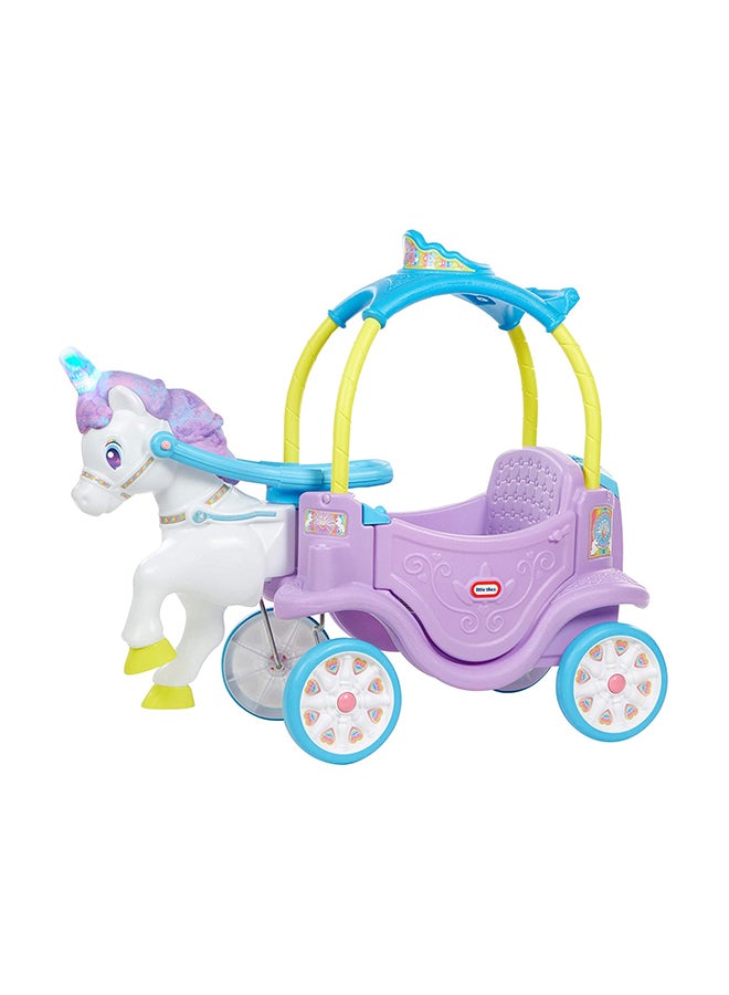 Unicorn Carriage Regular Ride-On Toy Foldable Durable Portable Premium Quality 18.63x32x19.5inch