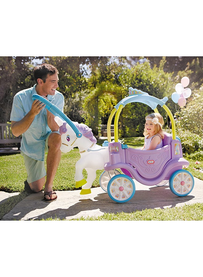 Unicorn Carriage Regular Ride-On Toy Foldable Durable Portable Premium Quality 18.63x32x19.5inch