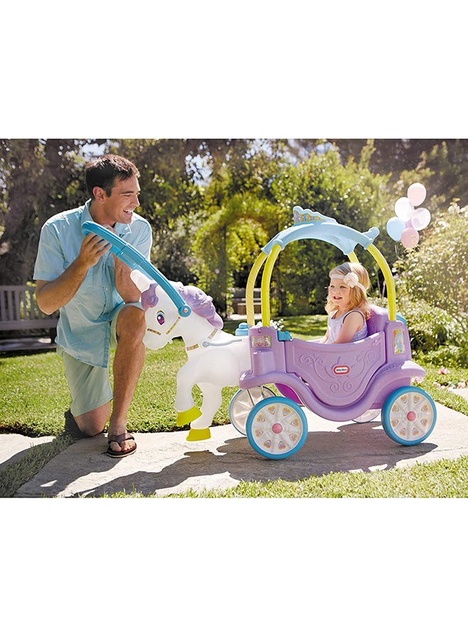 Unicorn Carriage Regular Ride-On Toy Foldable Durable Portable Premium Quality 18.63x32x19.5inch