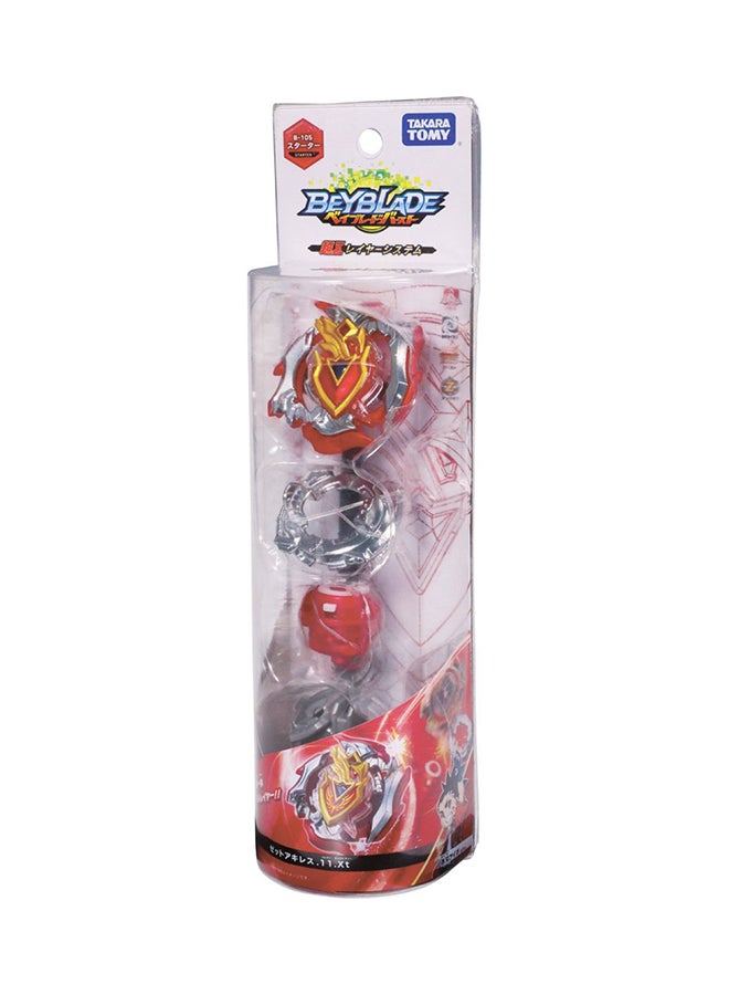 null - Portable Lightweight Non-Toxic Encouraging Sturdy, Durable Valkyrie Zet Achilles Beyblade Toy 25x7x5cm - Image 1