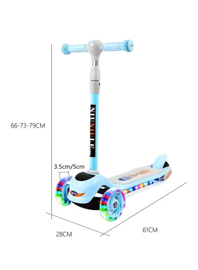 Cool Baby 3-Wheel Adjustable Kick Board Scooter With Light And Music For Kids, 3+ Years Blue 80x61x28cm - Image 4