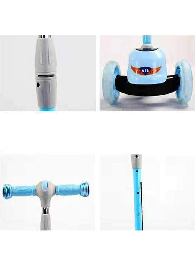 Cool Baby 3-Wheel Adjustable Kick Board Scooter With Light And Music For Kids, 3+ Years Blue 80x61x28cm - Image 5