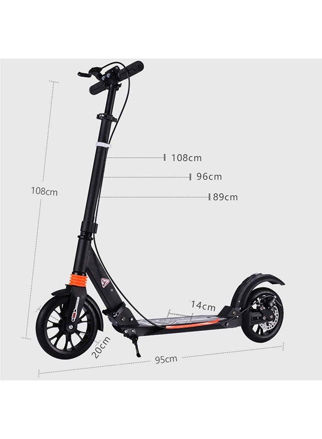 Cool Baby - 2-Wheel Double Shock Folding Scooter ‎‎‎And  Adjustable Handlebar(Black) ‎‎‎95x14x108cm - Image 1