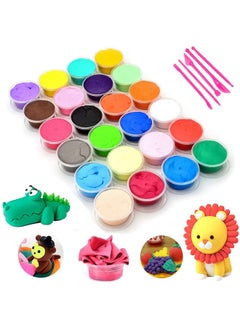 Super Light 24-Piece Colours Fluffy Slime Soft Clay Diy Modelling Set For Children 20x13.2x11cm  - Image 3