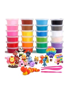 Super Light 24-Piece Colours Fluffy Slime Soft Clay Diy Modelling Set For Children 20x13.2x11cm  - Image 4