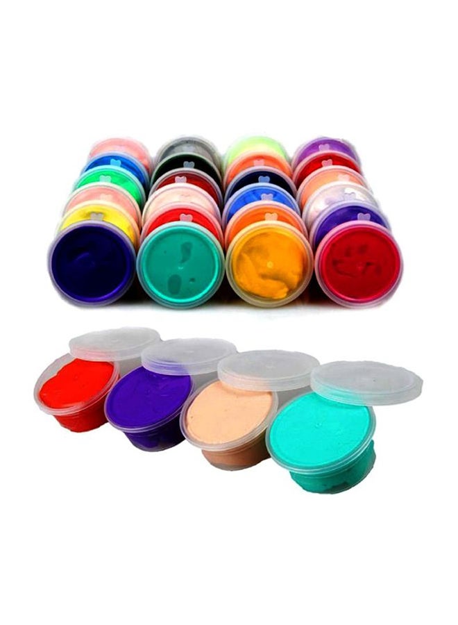 Super Light - 24-Piece Colours Fluffy Slime Soft Clay Diy Modelling Set For Children 20x13.2x11cm - Image 1