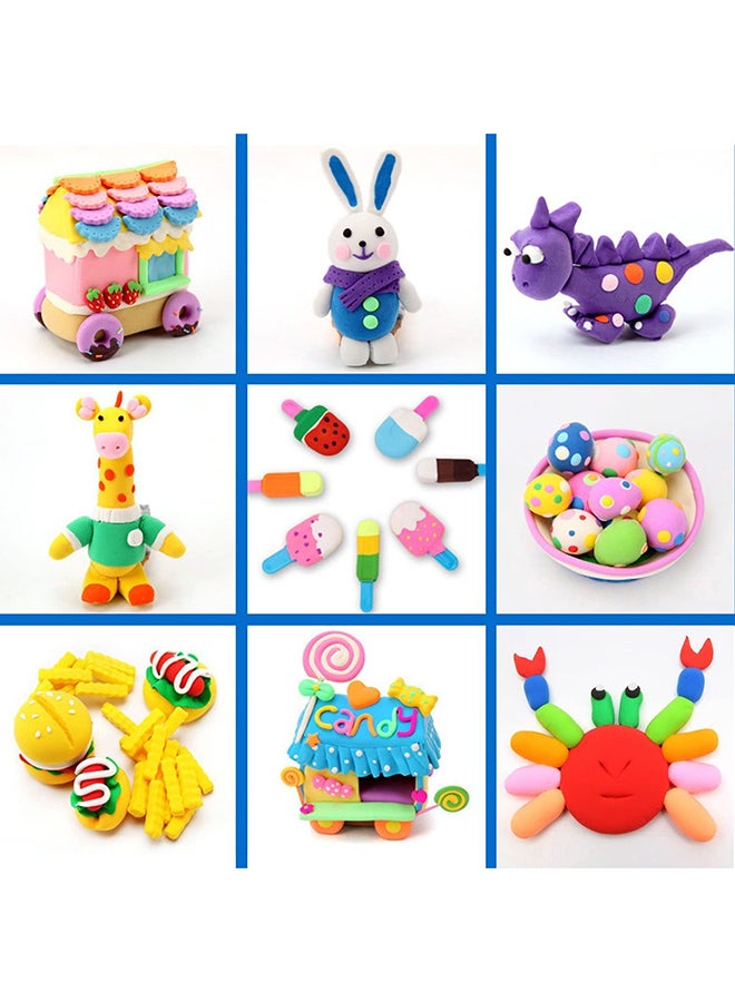 Super Light - 24-Piece Colours Fluffy Slime Soft Clay Diy Modelling Set For Children 20x13.2x11cm - Image 1