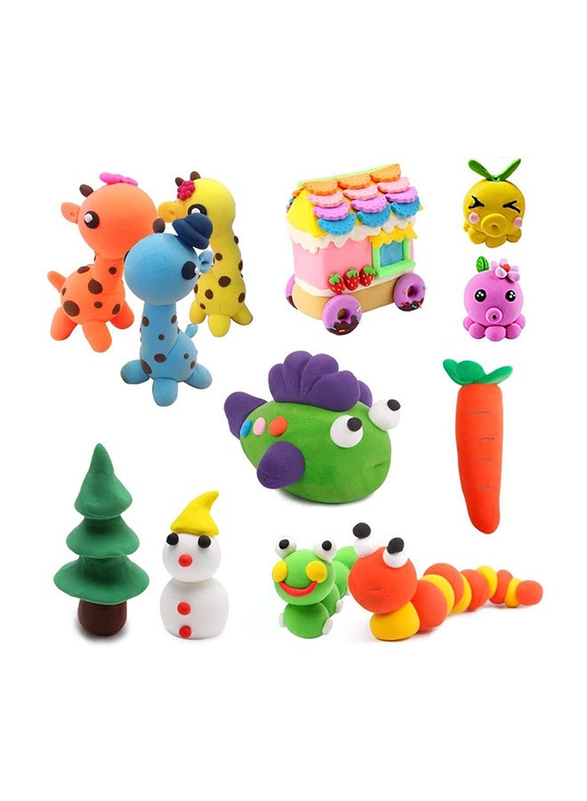 Super Light - 24-Piece Colours Fluffy Slime Soft Clay Diy Modelling Set For Children 20x13.2x11cm - Image 1