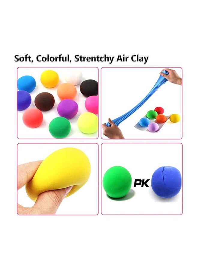 Super Light - 24-Piece Colours Fluffy Slime Soft Clay Diy Modelling Set For Children 20x13.2x11cm - Image 1