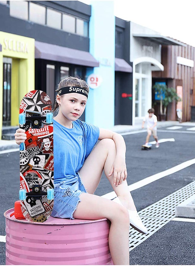 Cool Baby - Four-Wheel Printed Sports Skateboard Amusing Play Equipment For Children ‎‎79x20x30cm - Image 1
