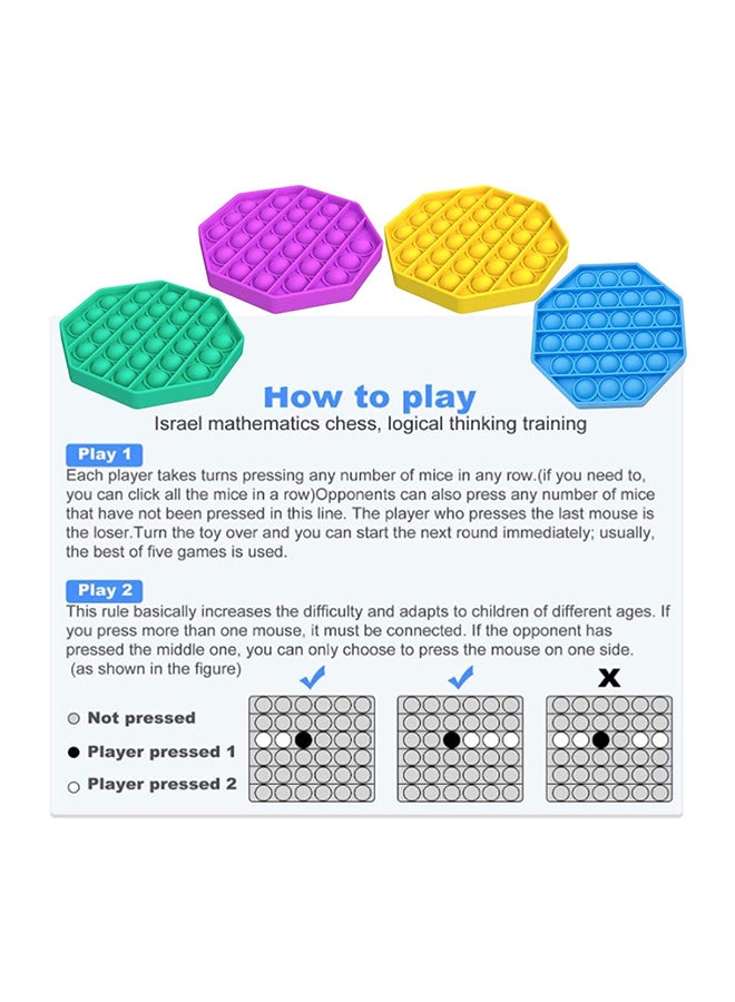 Non- Toxic Octagon Push Bubble Fidget Sensory Stress Relieve Squishy Toy cm