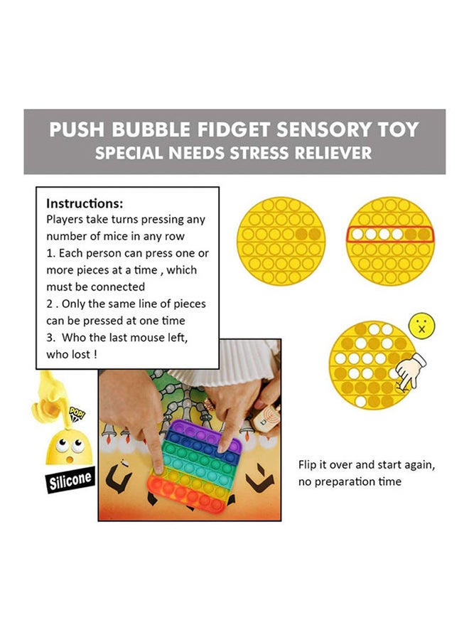 Stress And Anxiety Reducing Push Pop Bubble Fidget Sensory Toy For Kids And Adults 13x13x2cm - Image 5