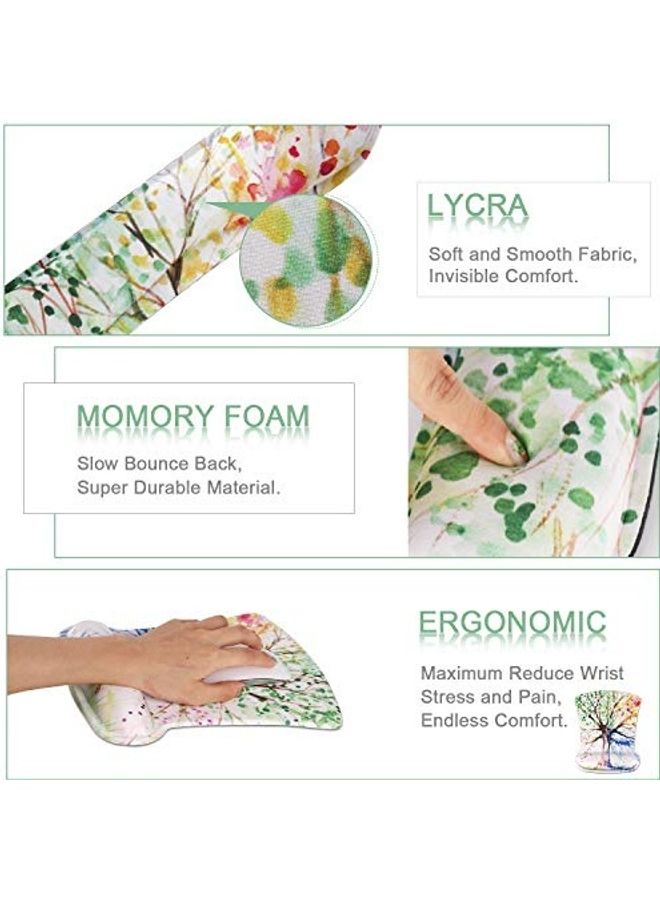 Generic 2-Piece Printed Mouse Pad And Wrist Rest Set Multicolour  - Image 2