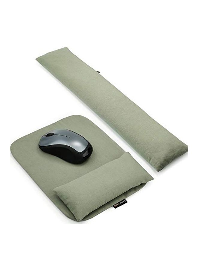 Generic Keyboard Wrist Rest And Mouse Pad Set Green  - Image 1