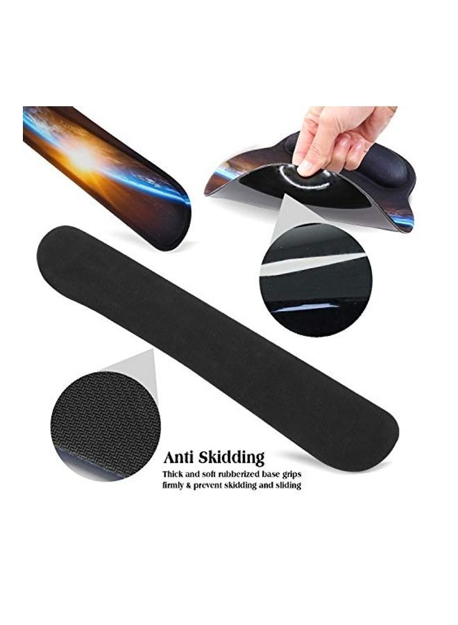 Generic Printed Mouse Pad And Keyboard Wrist Pad Set Earth Sunrise  - Image 2