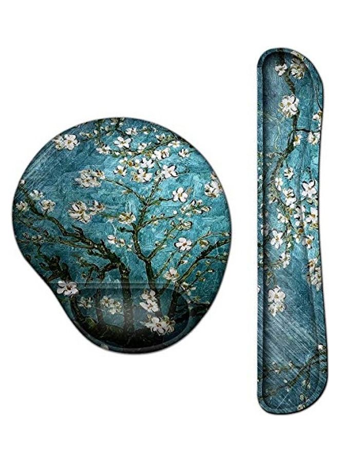 Generic 2-Piece Keyboard Wrist Supper And Mouse Pad Set Multicolour  - Image 1