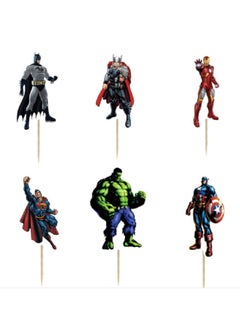 24-Piece Avengers Theme Cup Cake Toppers