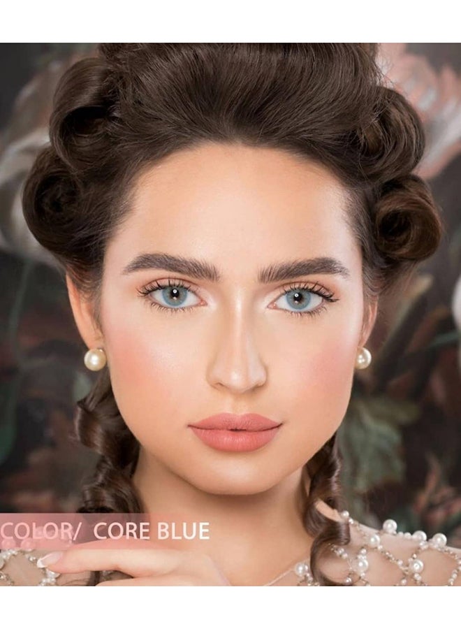 Naturel - Women's naturel core blue Lenses are a shiny lenses for the eye they are  soft and light on the eyes and they are licensed by most countries of the world and have the ability to enter oxygen. Let your eyes breathe with natural - Image 1