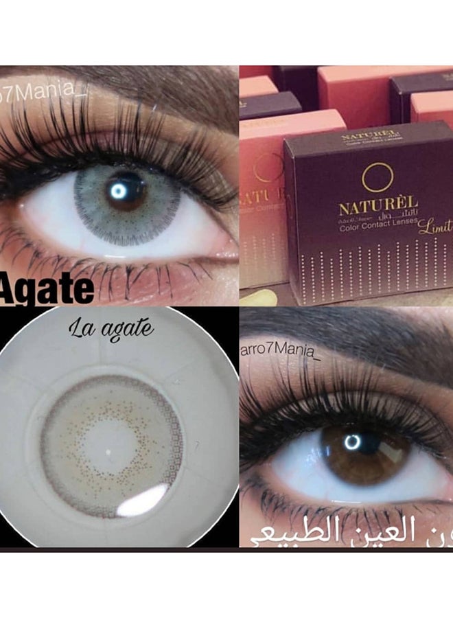Naturel - Women's naturel la agate Lenses are a shiny lenses for the eye they are  soft and light on the eyes and they are licensed by most countries of the world and have the ability to enter oxygen. Let your eyes breathe with natural - Image 1