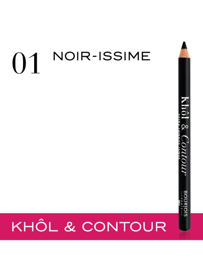 BOURJOIS PARIS - Khôl And Contour Pencil Liner 01 Noir-Issime - Image 1