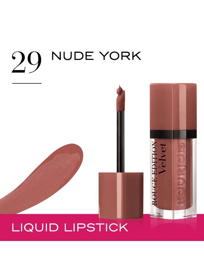 BOURJOIS PARIS - Rouge Edition Velvet Liquid Lipstick 7.7 ml 29 Nude York - Image 1