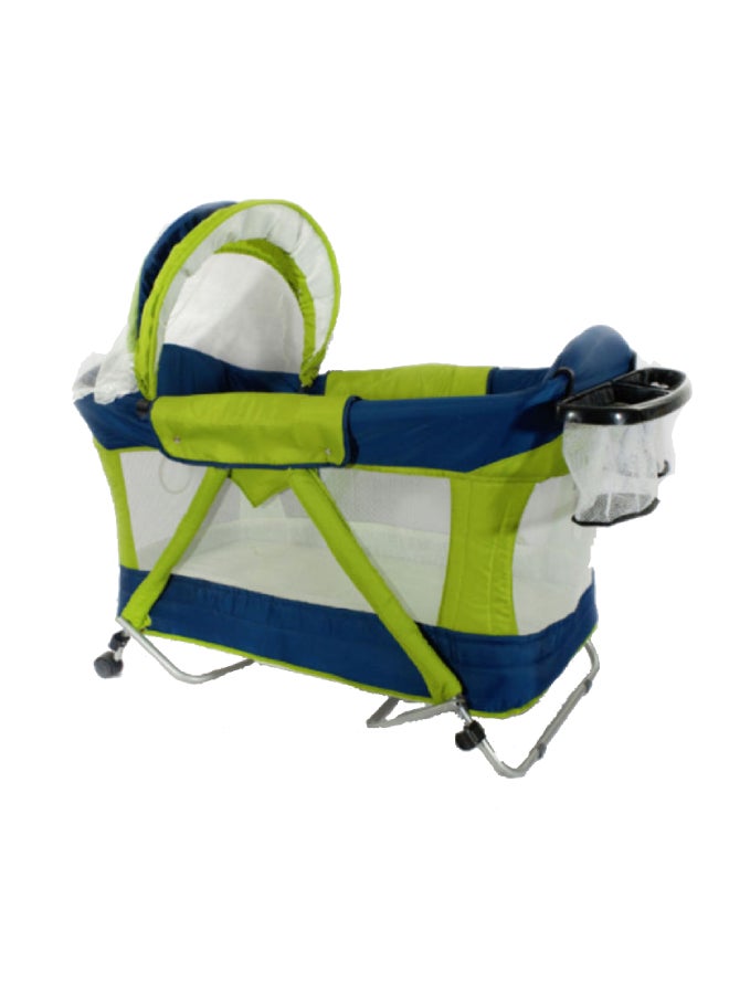 Uni baby Mini Park Crib Green/Dark Blue - Image 1