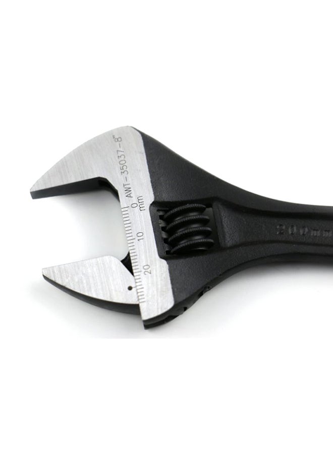 LICOTA Chrome Vanadium Steel Adjustable Wrench Black/Silver 8inch - Image 2