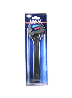 LICOTA Chrome Vanadium Steel Adjustable Wrench Black/Silver 10inch  - Image 3