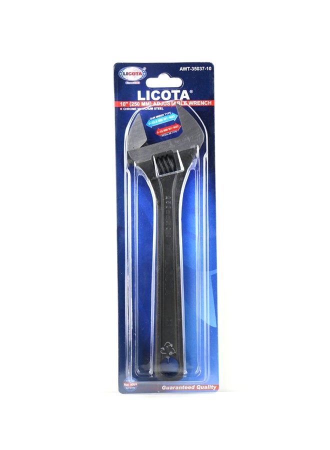 LICOTA Chrome Vanadium Steel Adjustable Wrench Black/Silver 10inch  - Image 3