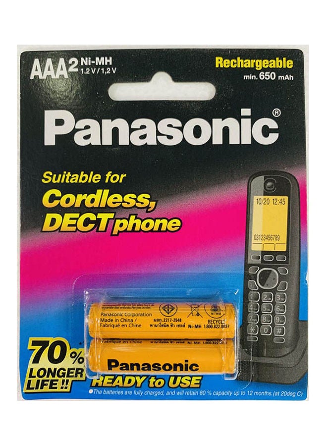 Panasonic AAA Cordless Phone Battery black  - Image 1