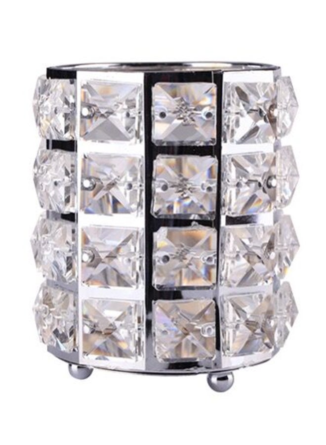 إيست ليدي حامل فرش مستحضرات تجميل فضي - Image 1