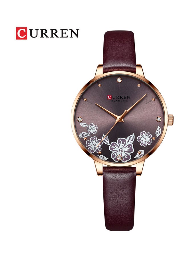 كارين ساعة يد - 35 مم - لون عنابي للنساء - Image 2