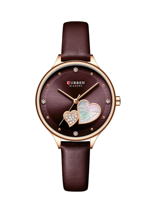 CURREN Women's Fashion Analog Wrist Watch - 33 mm - Burgundy  - Image 1